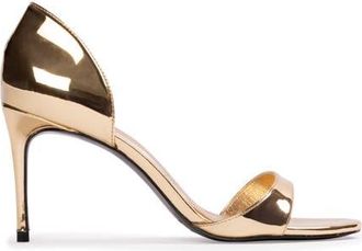 Black Suede Studio VANITY 80 SANDAL in Gold Metallic at Nordstrom, Size 39.5
