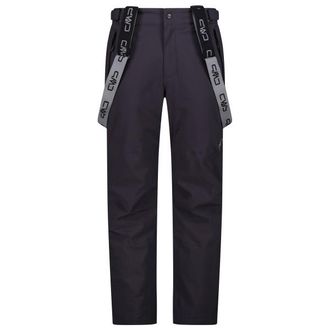 F.lli Campagnolo Salopette Stretch Polyester Skihose f&uuml;r Herren | schwarz/grau