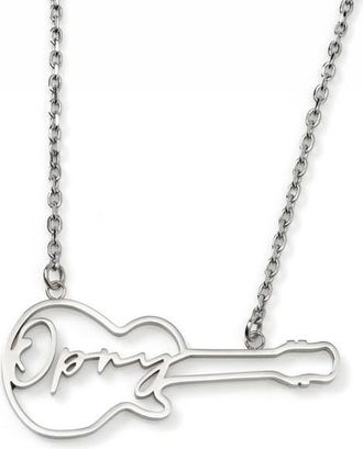 Cufflinks Inc. Grand Ole Opry Guitar Pendant Necklace in Silver at Nordstrom