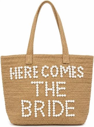 Untamed Petals Here Comes the Bride Pearl Tote in Brown at Nordstrom