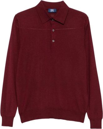 Fedeli Sport Polo - Heren - Polos - Rood - 2XL - Kasjmier - Tops