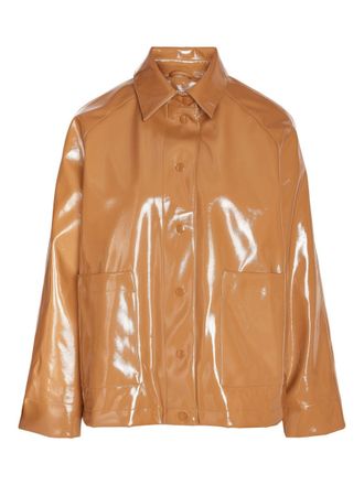 Noisy May Noisy may Womens Nmsky L/S Short Vinyl Coat Noos rain Jacket, Rubber, S