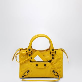 Balenciaga Le City Mini handbag in Arena lambskin yellow