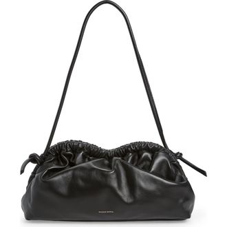Mansur Gavriel Small Cloud Leather Clutch in Black/Flamma at Nordstrom