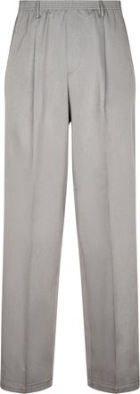 Cellar Door Straight-Leg Light Grey Trousers with Elastic Waistband