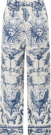 Philipp Plein Silk Pajama Pants Butterfly Tattoo