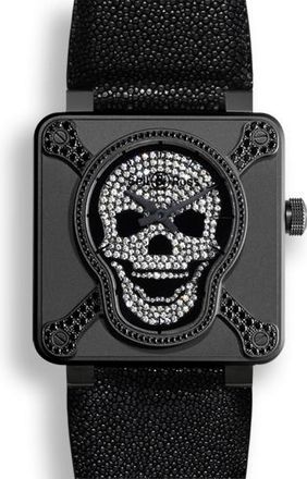 Bell & Ross Aviation BR 01 Automatic Diamond Mens Watch BR0192-AIRBOR-LGD