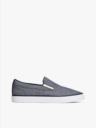 Tommy Hilfiger Linen Chambray Jacquard Slip-On Trainers