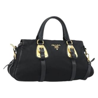 Prada Pre-owned Vintage Nylon Hand Bag - Dames - Vintage Handtas - Zwart - ONE Size - Nylon - Vintage