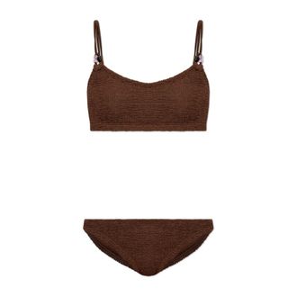 Hunza G Bikinis, female, Brown, Size: ONE SIZE Cassie Beaded Bikini
