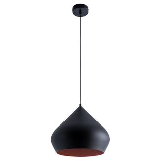 Paco Home Paco Home Luminaria Suspensi&oacute;n Cocina Colgante Comedor Mesa Industrial &Oslash;38cm Negro Cobre, Transparente G95 800 Lumen / 7w