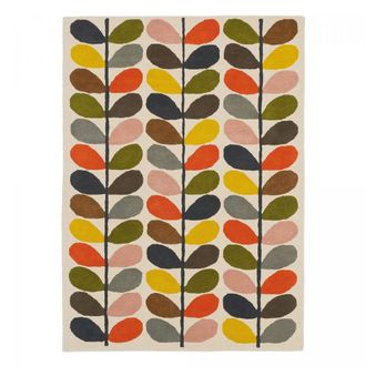 Orla Kiely Alfombra de sal&oacute;n 250x350 cm copetudo a mano de lana multicolor