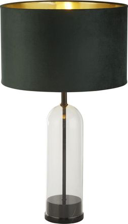Searchlight Elegante Design Tischlampe Oxford, Grün/Schwarz