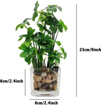 OEM Juego De 3 Plantas Artificiales De Imitaci&oacute;n De Vegetaci&oacute;n Para Mesa Con Macetas De Vidrio Transparente, Plantas De Seda En Jarr&oacute;n De Vidrio, Plantas 