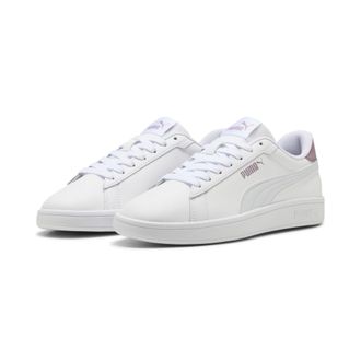 Puma Sneaker PUMA SMASH 3.0 L, Damen, Gr. 37,5, silber (puma wei&szlig;, silber mist, plum jam), unifarben, Schuhe Sneaker