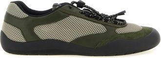Prada Green Textured Sneakers