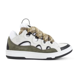 Lanvin Schoenen, Heren, Veelkleurig, 45 EU, Leer, Curb Leather Sneakers