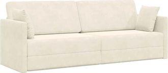 vidaXL Sof&aacute; Cama Crema 213 X 70 X 77 Cm Terciopelo Vidaxl