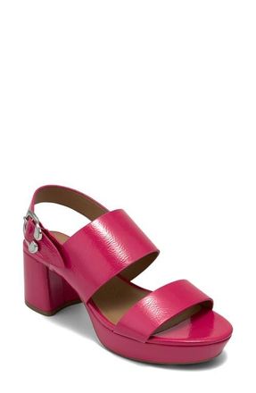 Aerosoles Camera Platform Sandal in Magenta Crinkle Patent at Nordstrom, Size 8.5