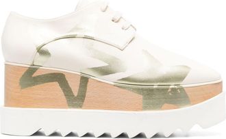 Stella McCartney Beige Elyse Platform Sneakers