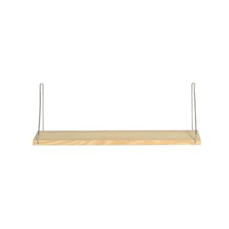 Naan Furniture Estante peque&ntilde;o de pared en madera maciza natural 90 cm barnizado