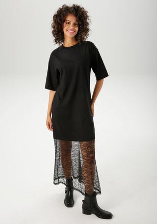 Aniston Maxikleid mit raffinierter Spitze am Saum - NEUE KOLLEKTION