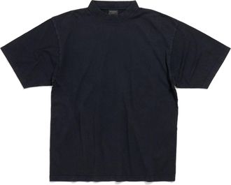 Balenciaga (WMNS) Balenciaga Hand-drawn T-shirt Medium Fit Black Faded 764235TPVU41569