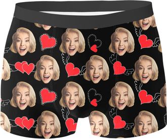 Generic Personalised Boxers For Men With Face Photo Mens Boxers Custom Funny Shorts for Men Underwear Personalised Gifts for Valentines, Anniversary, Birthday