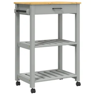 vidaXL Carrito De Cocina Monza Madera Maciza De Pino 60x40x90 Cm Vidaxl