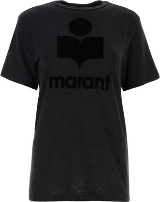 Isabel Marant Zewel T-Shirt - Dames - T-shirts - Zwart - XS - Linnen - Tops