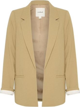 Soaked In Luxury SLShirley Blazer con Maniche Arrotolabili - - Jackets - Donna - Beige - L