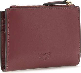 Pinko Womens Wallet With Logo Ribes Intenso-Antique Gold Calf Leather Bos Taurus
