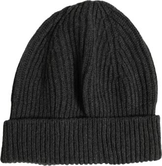 Dolce & Gabbana HAT10023 Ribbed Virgin Wool Beanie - Gray