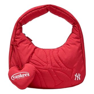 MLB (WMNS) MLB Mini Shoulder Bag Stitched Seams New York Yankees Red 3ABQSM16N-50RDS