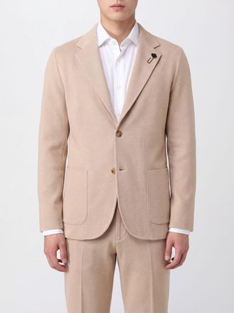 Lardini Blazer monopetto in lana vergine con revers e tasche a toppa