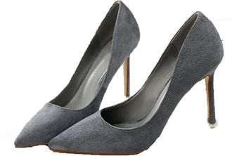 Generic Womens Elegant Casual High Heel Pumps Classic Evening Banquet Party Dress Shoes Gray