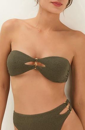 Vix Solaro Bandeau Bikini Top in Green at Nordstrom, Size X-Large