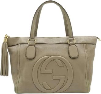 Gucci Pre-owned Handbags, female, Beige, Size: ONE SIZE Pre-owned Soho Handbag
