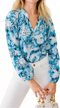Lilly Pulitzer Elsa Silk Top In Lilly Gulls