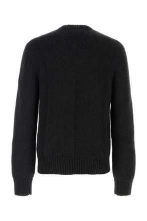 Burberry Mens Slate Cashmere Sweater Brisk Exterior: Maglieria