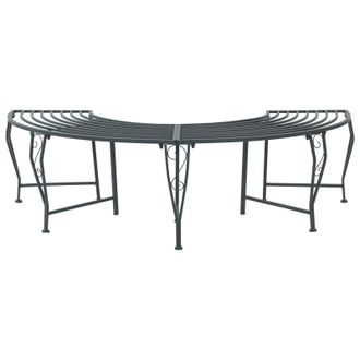 vidaXL Banco De &Aacute;rbol 4-n&uacute;mero De Plazas 160 X 80 X 44 Cm Acero Vidaxl