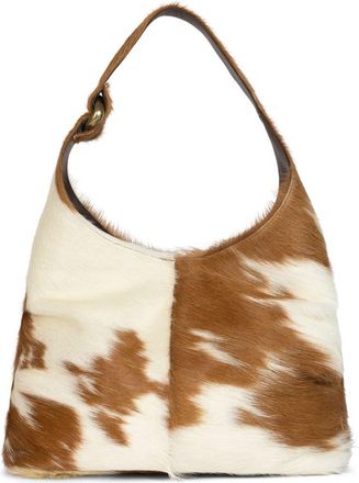 Jeffrey Campbell Wonder Genuine Calf Hair Shoulder Bag in Tan White Longhair at Nordstrom