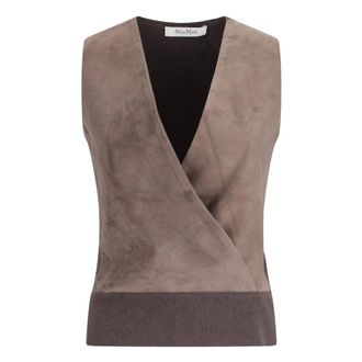 Max Mara Chaleco de punto Potenza - Tops - Mujer - Marr&oacute;n - S