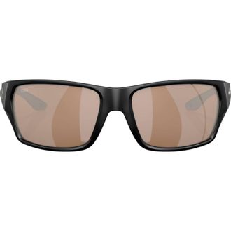 Costa Tailfin Sunglasses In Black Copper Silver Mirror
