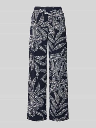 Vera Mont Hose im Allover-Look mit Eingrifftaschen in Marine, Gr&ouml;&szlig;e 36