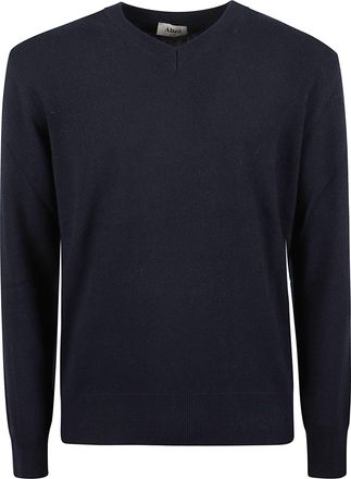 Altea V-Neck Ribbed Pure Cashmere Sweater