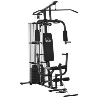 OEM M&aacute;quina De Musculaci&oacute;n Con Estribo Para Piernas Placas De Peso De 45 Kg Carga M&aacute;x. 120 Kg 150x110x210 Cm Negro