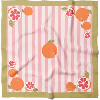 Centinelle California Pomelo Cotton Silk Bandana in Pink at Nordstrom