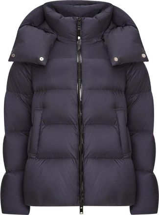Cesare Gaspari Xtra Warm Hooded Down Puffer Jacket - Dames - Gewatteerde jassen - Blauw - S - Polyester - Jassen