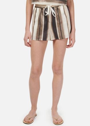 Cami NYC Ibiza Metallic Linen Shorts In Dune